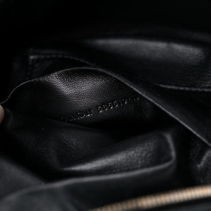Balenciaga Crushed Velvet Logo Embossed XXS Souvenir Belt Bag Black 11 of 13