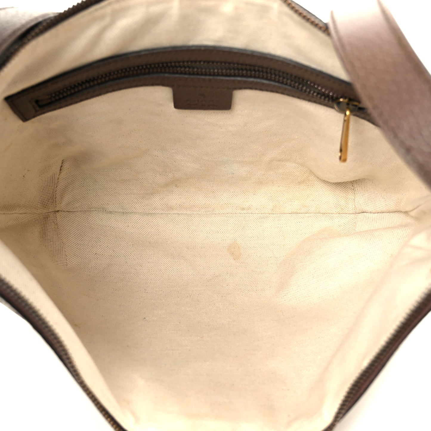 GG Supreme Monogram Web Small Ophidia Half Moon Hobo Brown