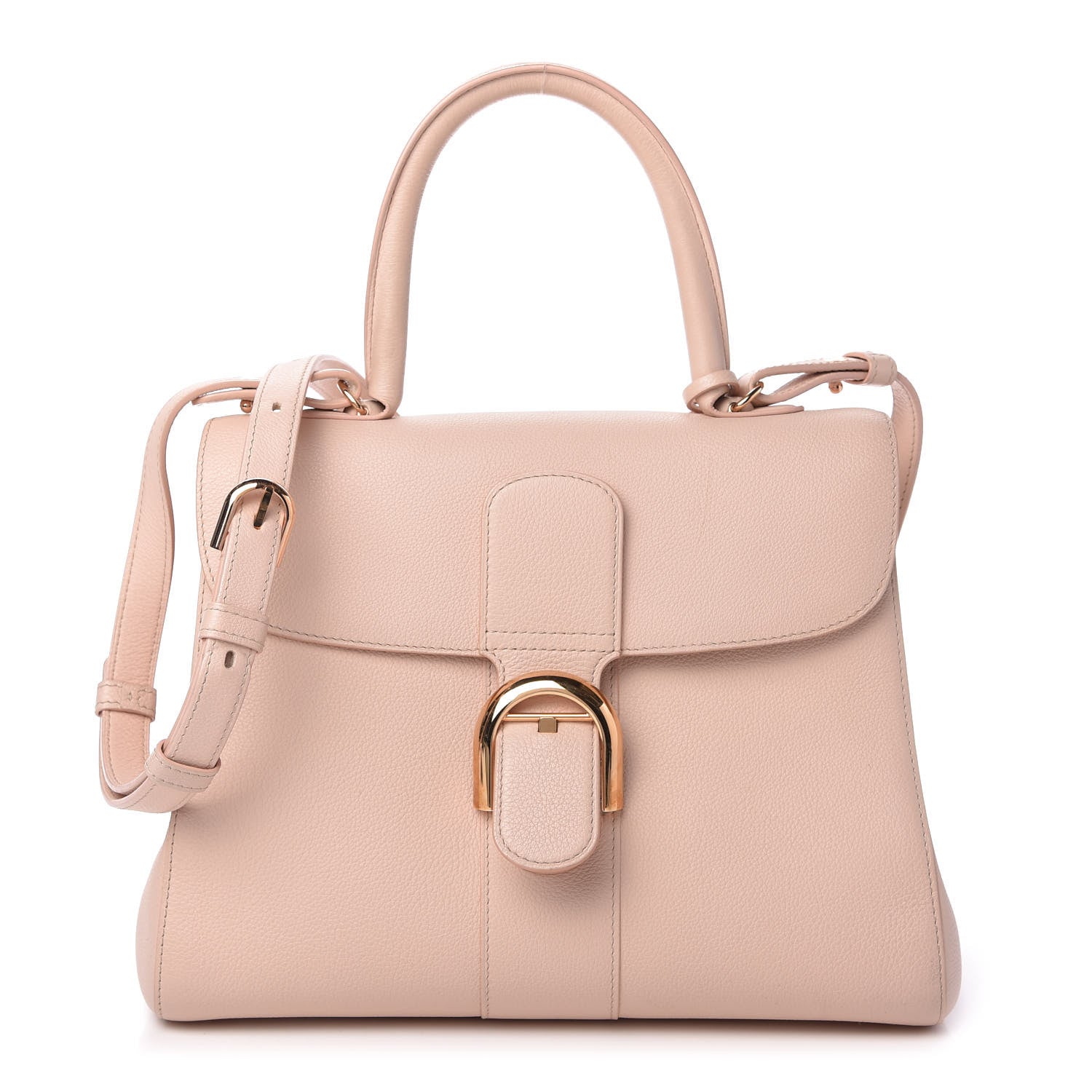 Delvaux Grained Calfskin MM Brillant Satchel Nude 1 of 11