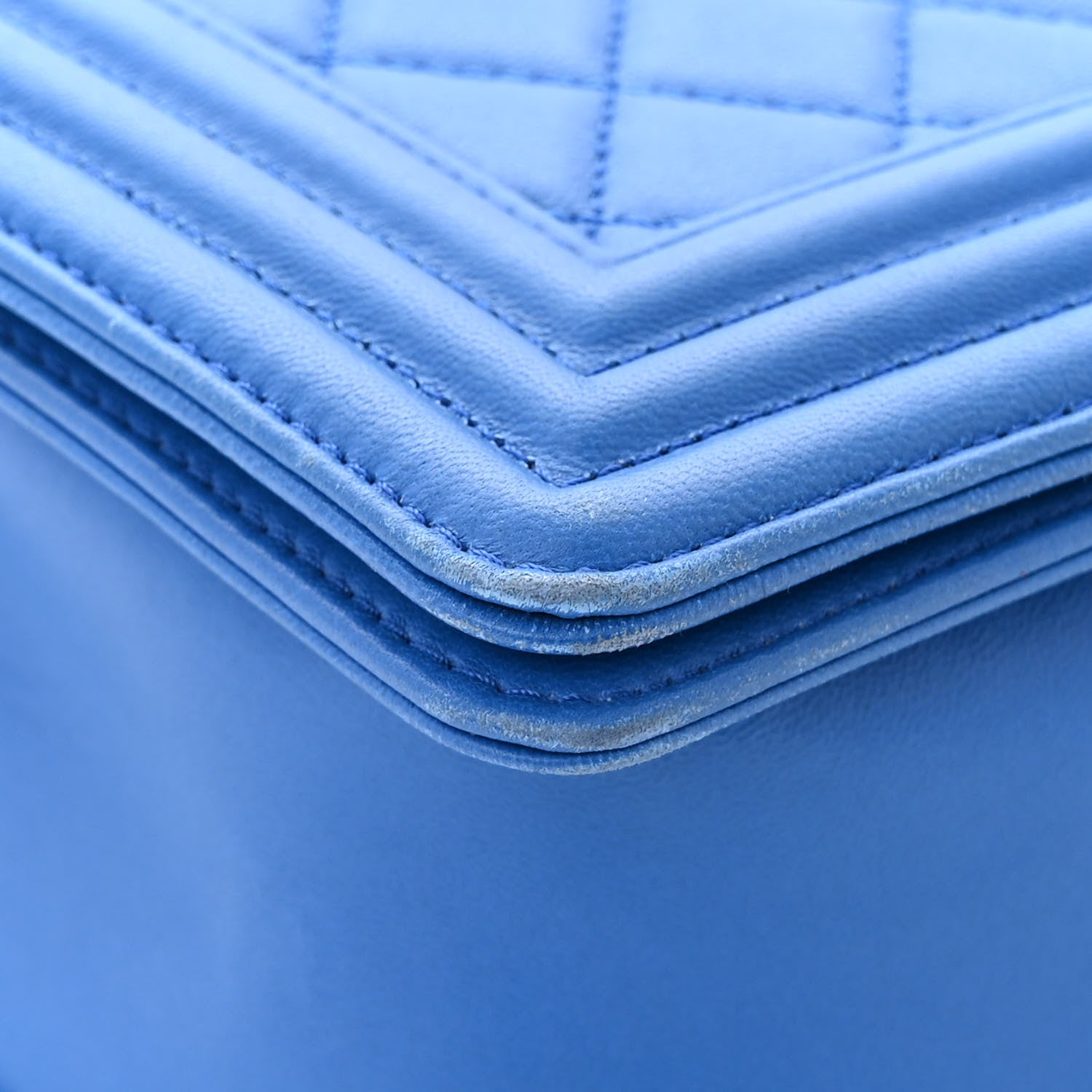 Chanel Lambskin Quilted New Medium Boy Flap Blue 11 of 12