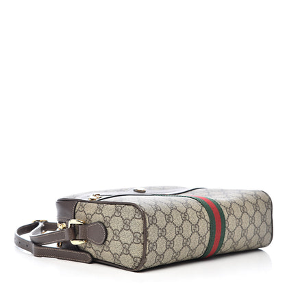 Gucci GG Supreme Monogram Web Small Ophidia Shoulder Bag Brown 4 of 12