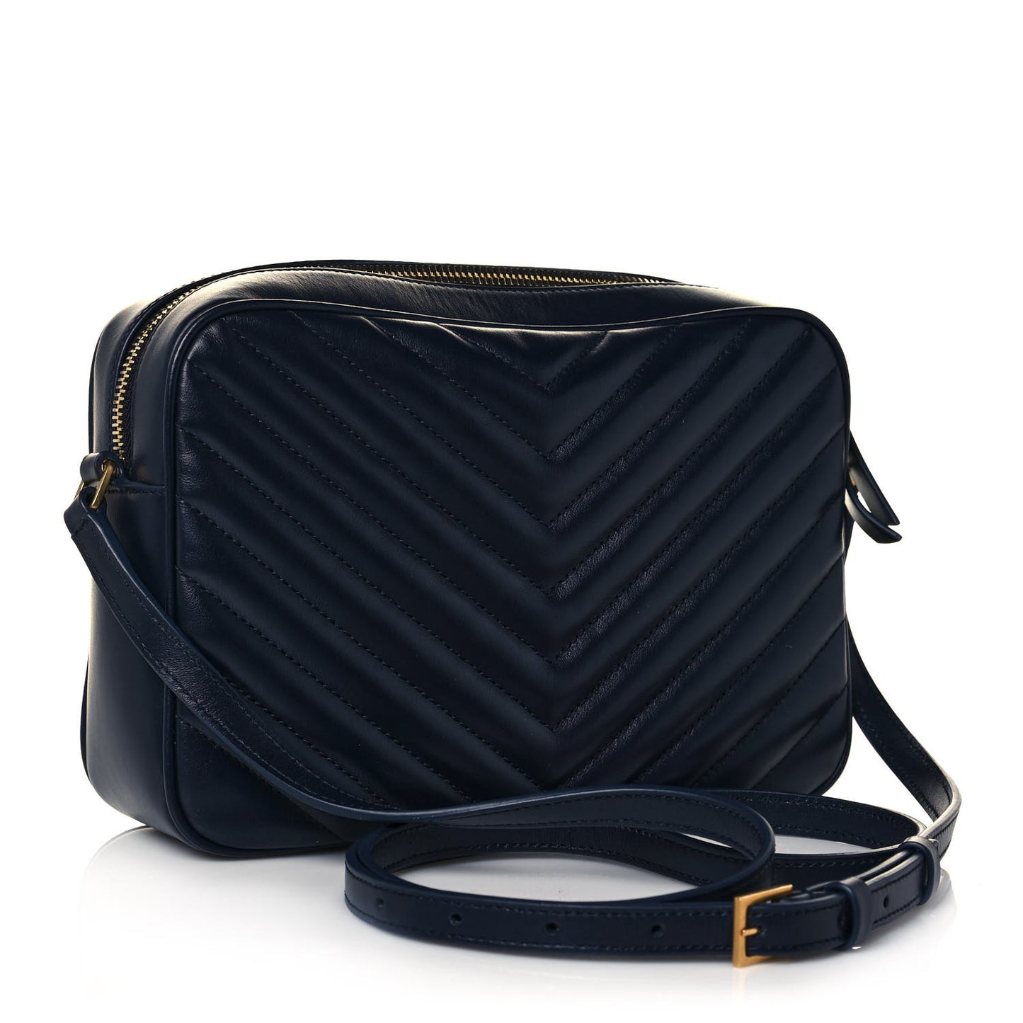 Calfskin Matelasse Monogram Lou Camera Bag Navy