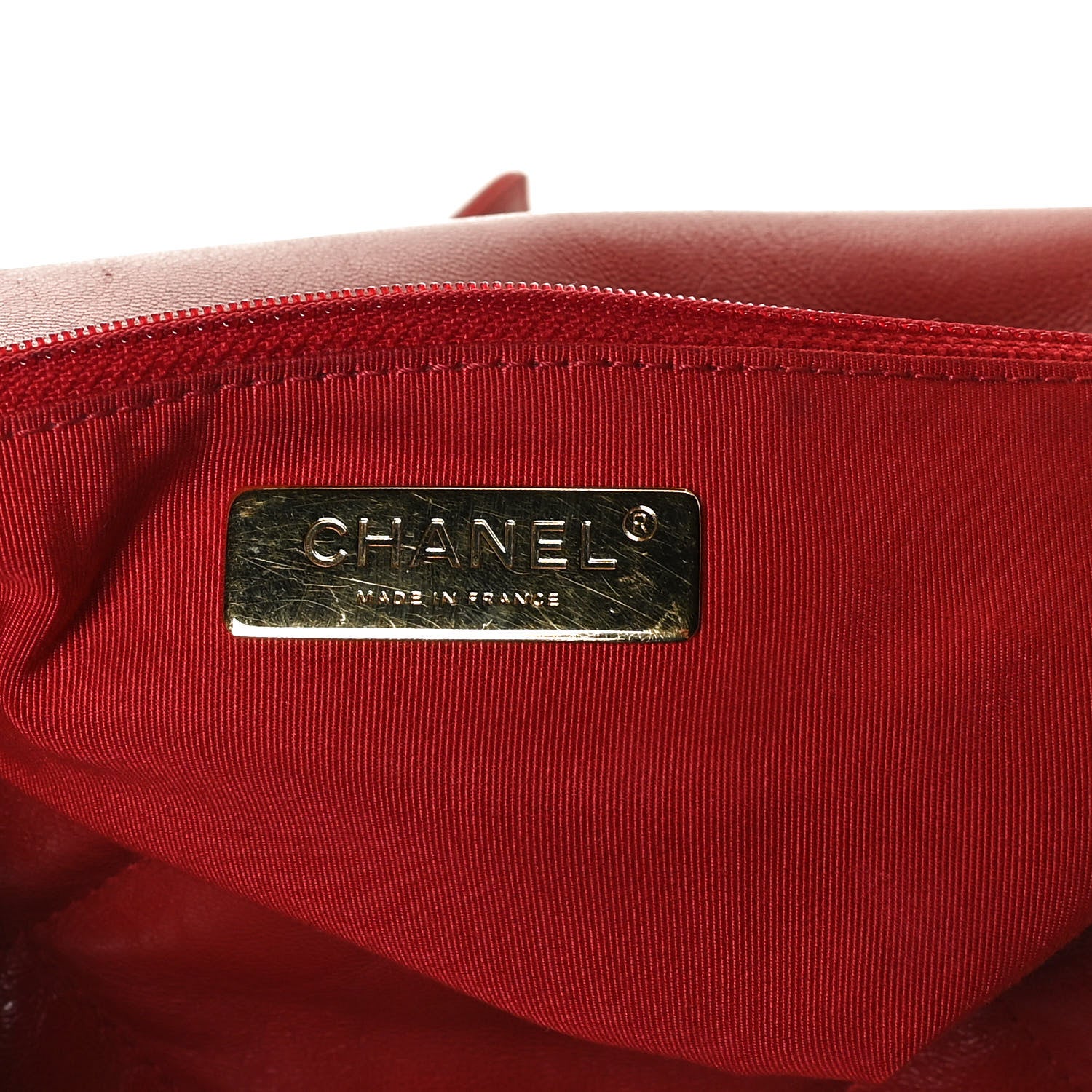 Chanel Lambskin Quilted Large Chanel 19 Flap Red 6 of 16