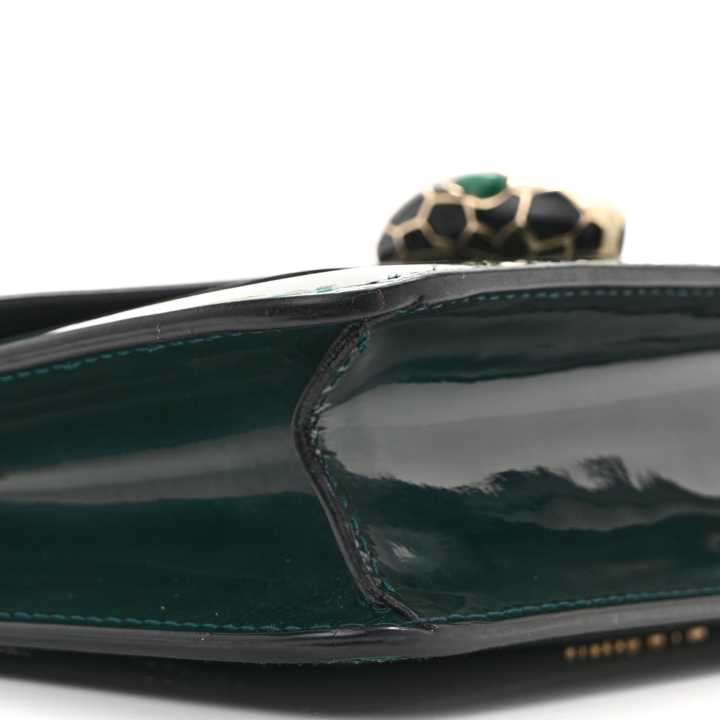 Metallic Serpenti Forever Small Shoulder Bag Green