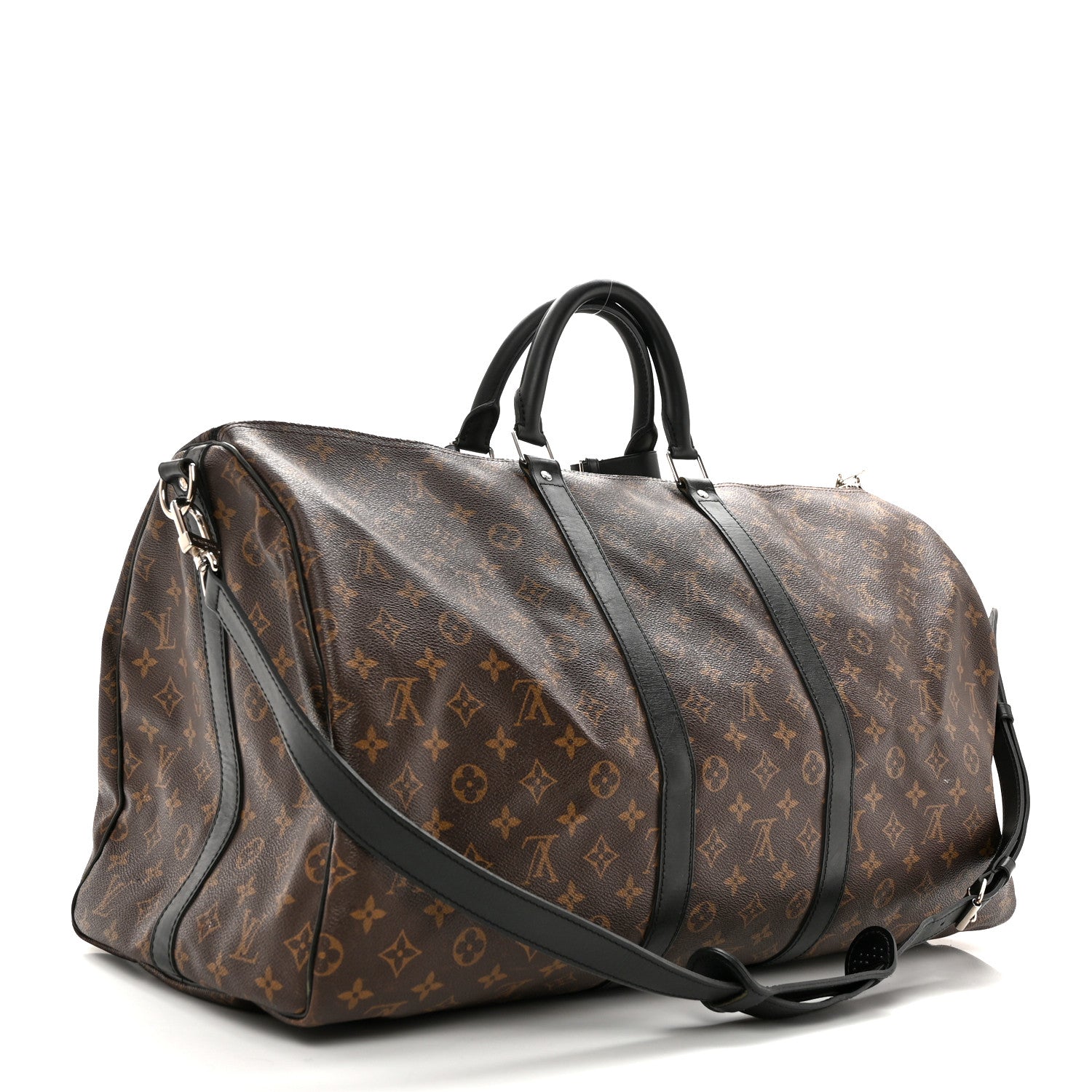 Louis Vuitton Monogram Macassar Keepall Bandouliere 55 2 of 12