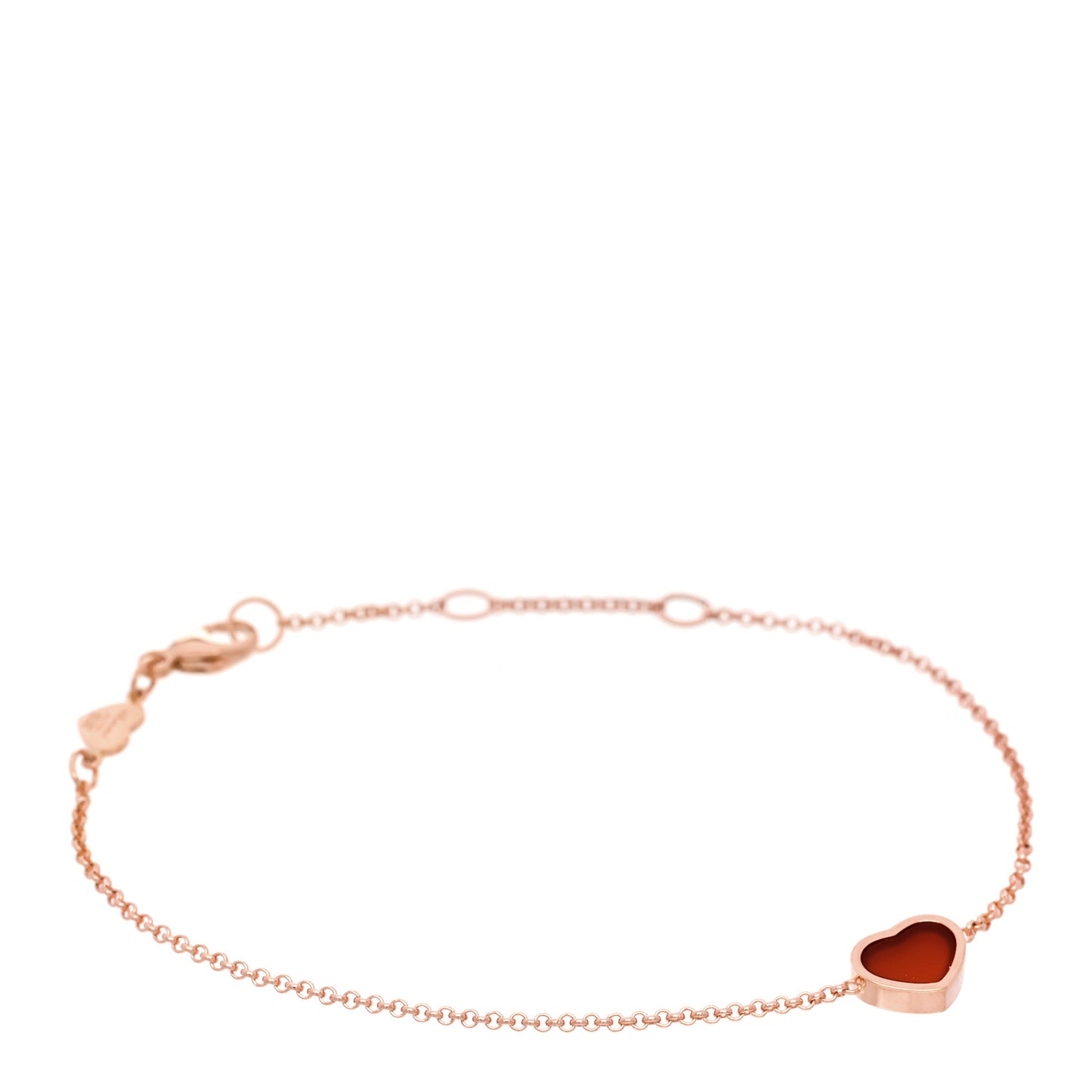 18K Rose Gold Carnelian My Happy Hearts Bracelet