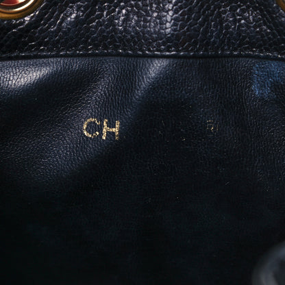 Chanel Caviar Quilted Drawstring Bucket Bag Black 6 of 12