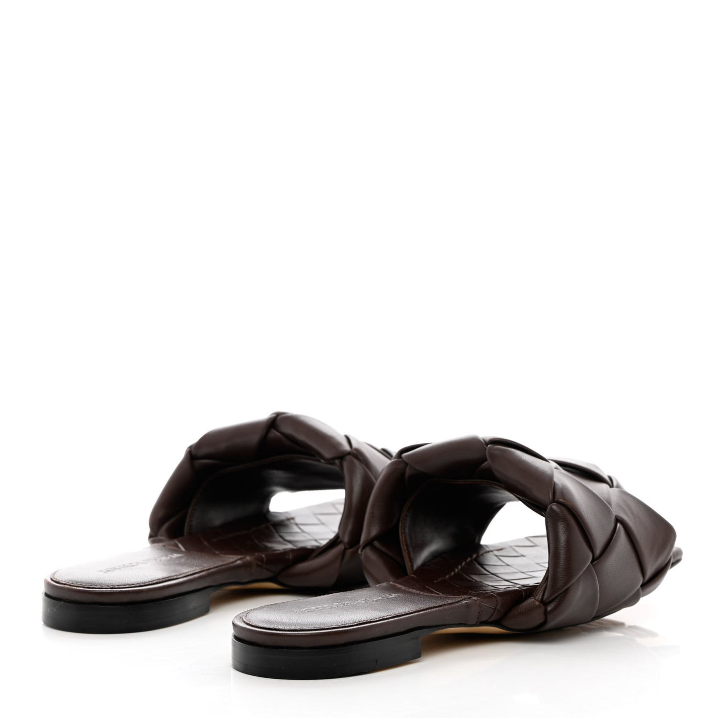 Nappa Maxi Intrecciato Lido Flat Sandals 37.5 Fondant