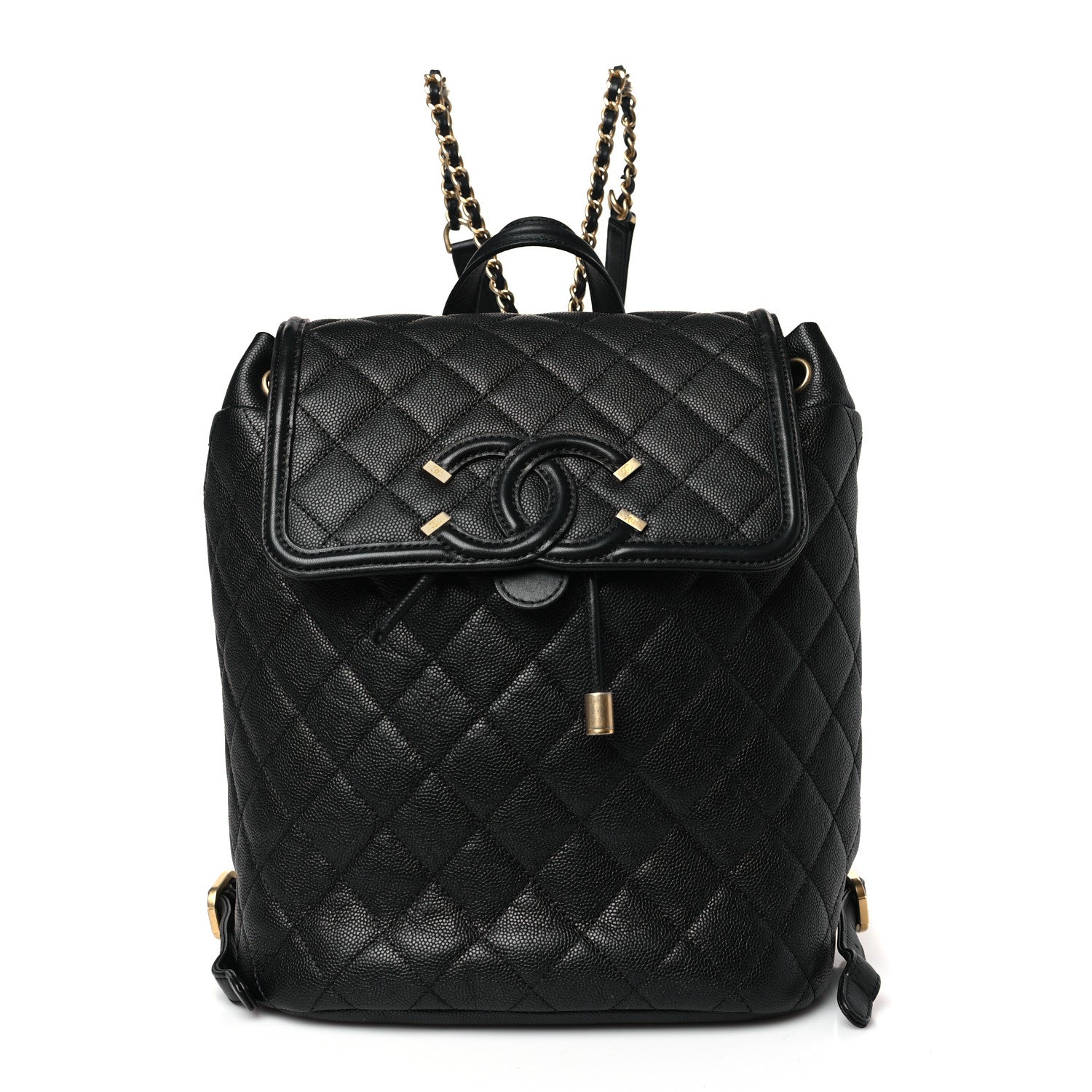 Chanel Caviar Quilted Filigree Backpack Black 1 of 10