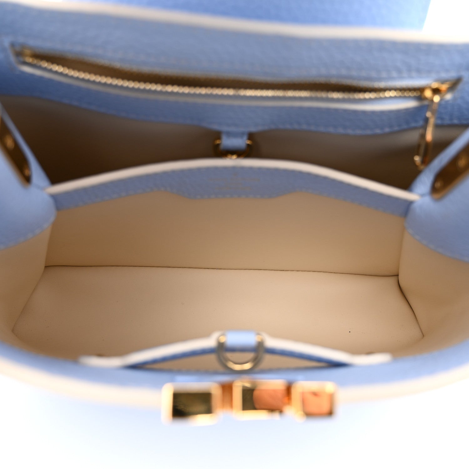 Louis Vuitton Taurillon MiniMe Capucines BB Candy Blue 5 of 10