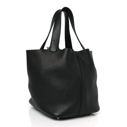 Hermes Taurillon Clemence Picotin Lock 22 MM Black 3 of 9