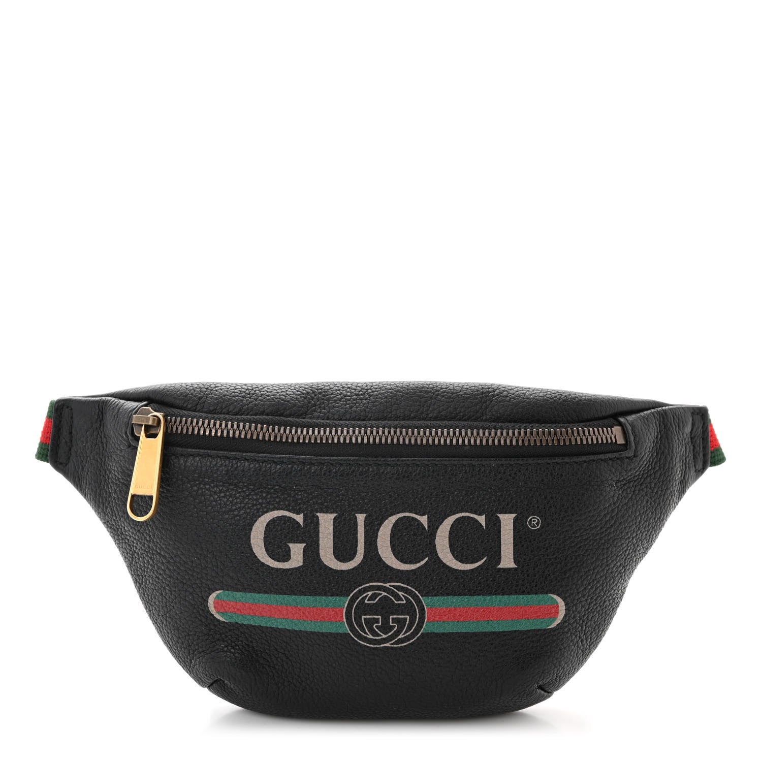 Gucci Grained Calfskin Small Logo Belt Bag Black 1 of 10