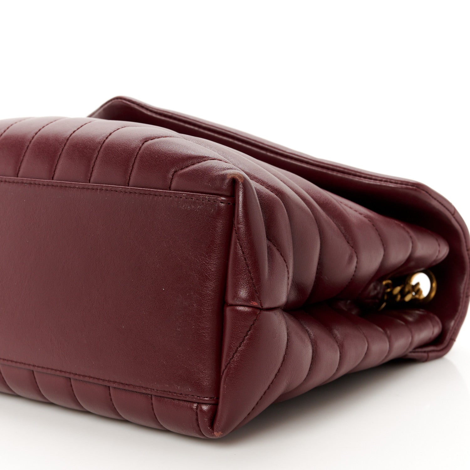 Saint Laurent Calfskin Y Quilted Monogram Medium Loulou Chain Satchel Rouge Legion 11 of 13