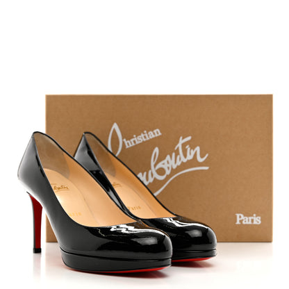 Christian Louboutin Patent New Simple 85 Pumps 37 Black 9 of 9