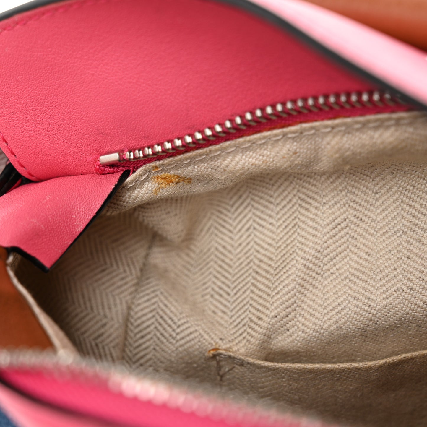 Calfskin Small Puzzle Bag Tan Multicolor