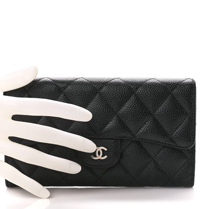Chanel Caviar Quilted Large Flap Wallet Black 2 of 17