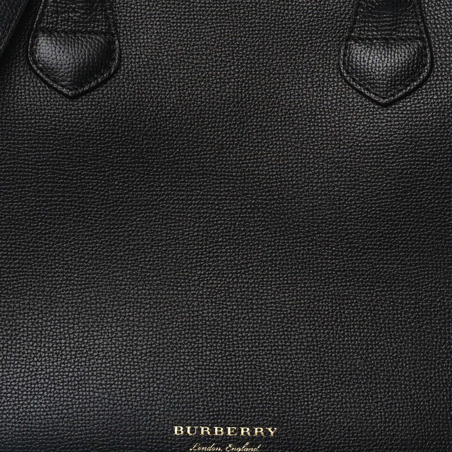 Burberry Derby Calfskin House Check Medium Banner Tote Black 8 of 10