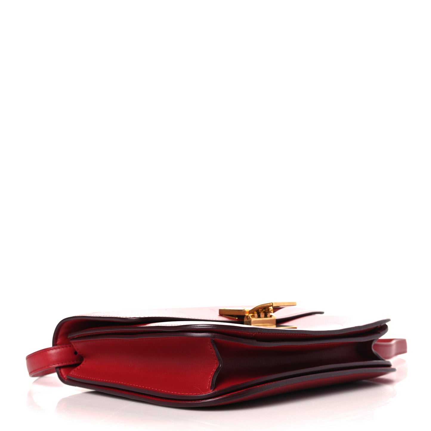 Box Calfskin Medium Classic Box Flap Bag Red