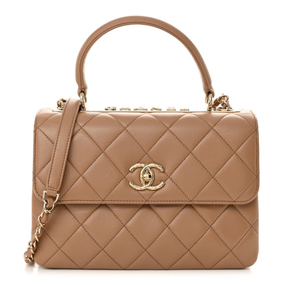 Chanel Lambskin Quilted Small Trendy CC Dual Handle Flap Bag Beige 1 of 11