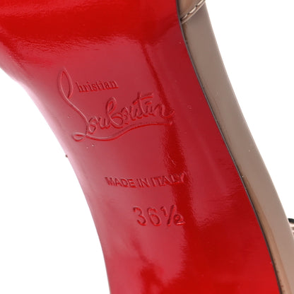 Christian Louboutin Patent Senora 100 Sandals 36.5 Nude 7 of 9