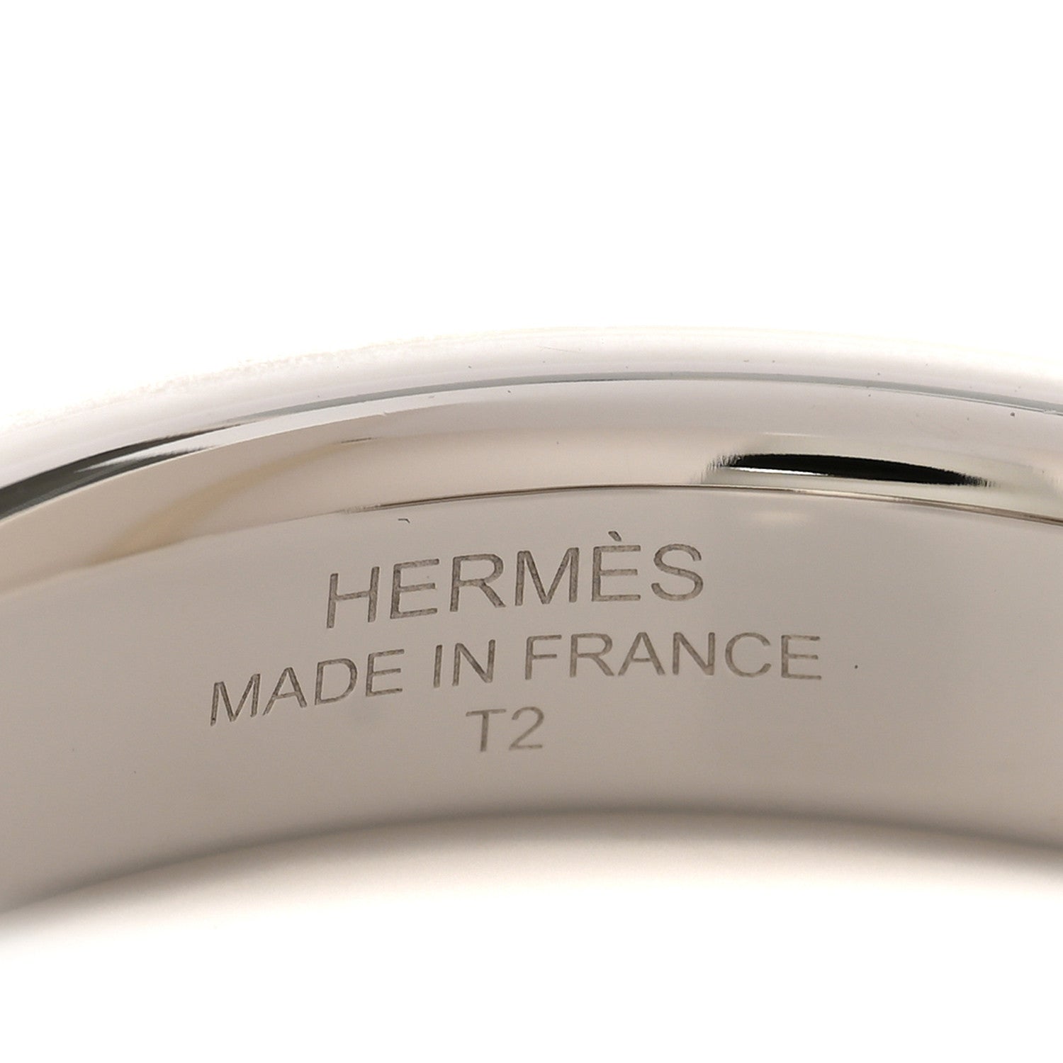 Hermes Metallic Chevre Chamkilight Olympe Bracelet T2 Silver 4 of 5