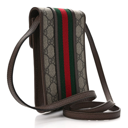 Gucci GG Supreme Monogram Web Mini Ophidia Crossbody Bag Beige New Acero 3 of 8