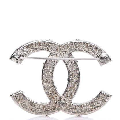 Chanel Crystal Large CC Brooch Silver 3 of 5