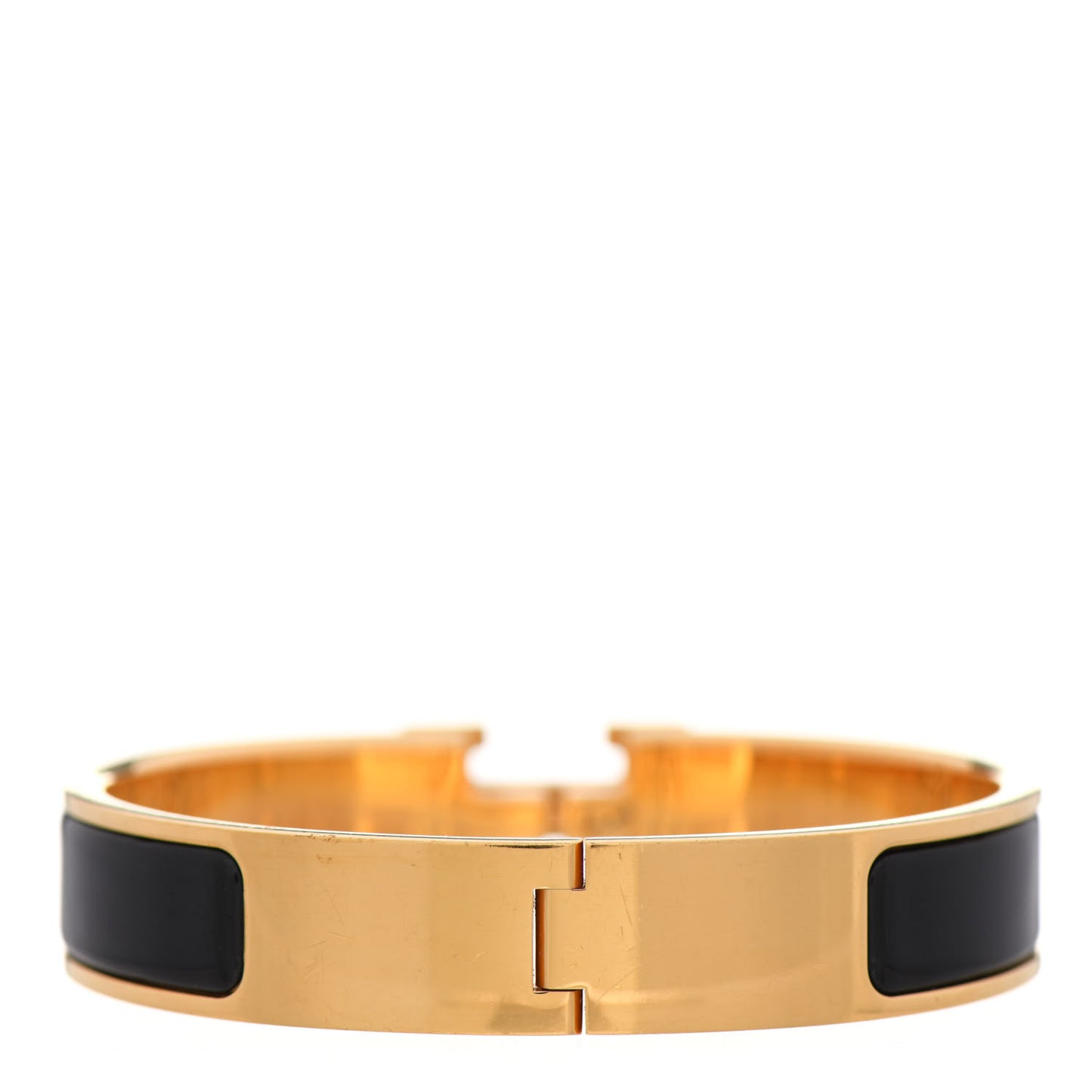 Enamel Narrow Clic Clac H Bracelet PM Black