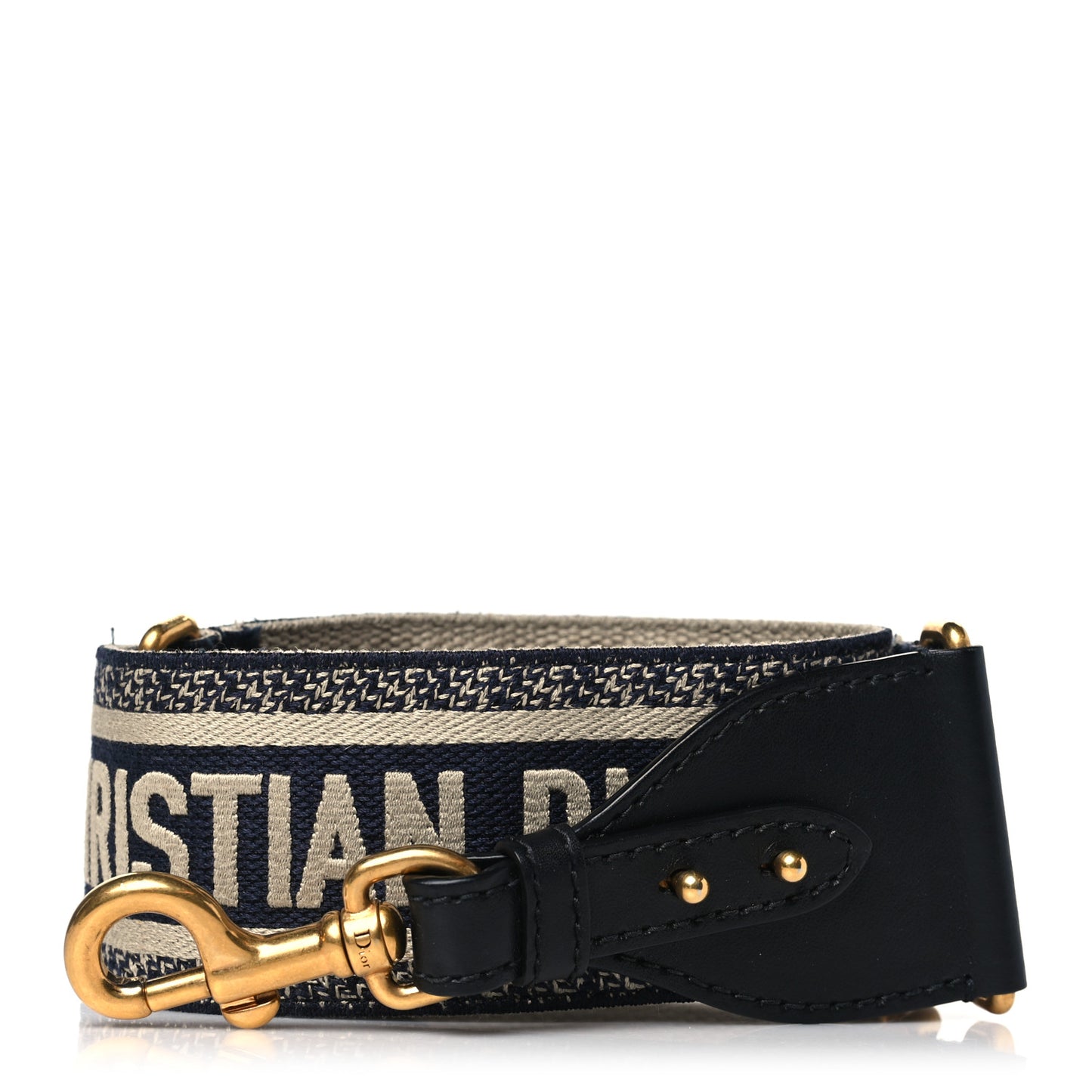 Canvas Embroidered Shoulder Strap Blue