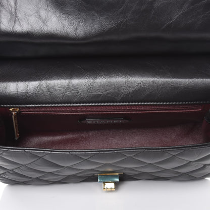 Chanel Aged Calfskin Quilted 2.55 Reissue 225 Hanger Flap Black 5 of 9