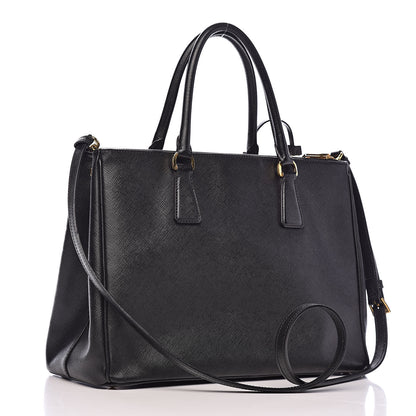 Prada Saffiano Medium Galleria Double Zip Tote Black 3 of 12