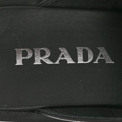 Prada Spazzolato Triangle 40mm Loafer Mules 37 Black 7 of 11