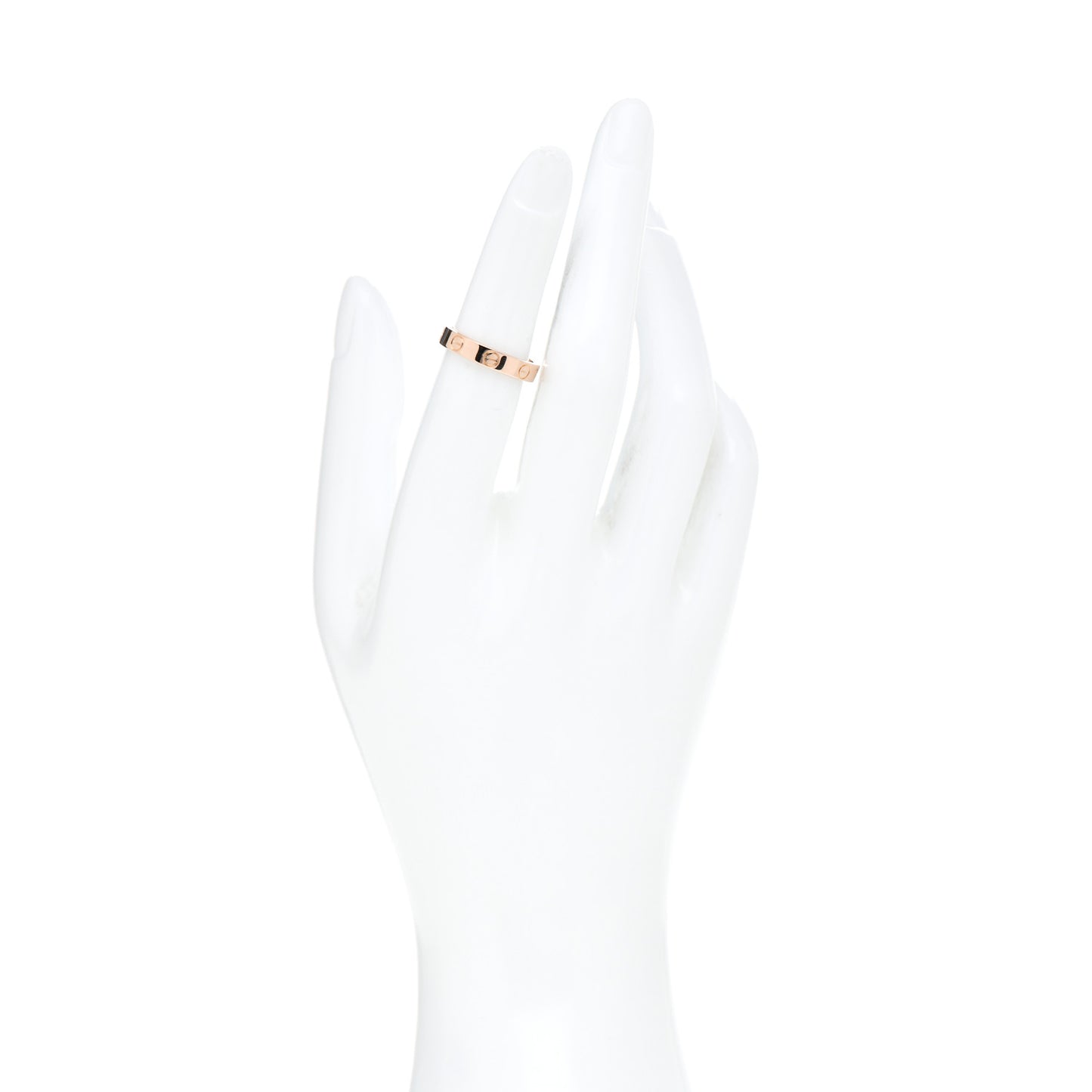 18K Pink Gold 3.5mm LOVE Wedding Band Ring 50 5.5