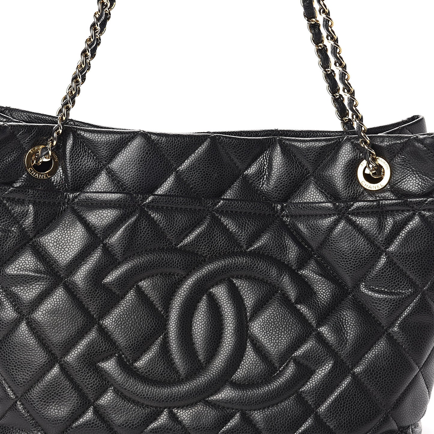 Caviar Quilted Timeless CC Soft Tote Black