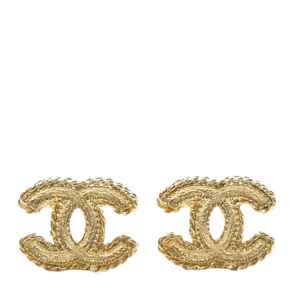 Chanel Metal CC Rope Earrings Gold 1 of 5