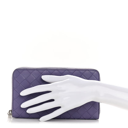 Bottega Veneta Nappa Intrecciato Zip Around Wallet Lavender 2 of 10