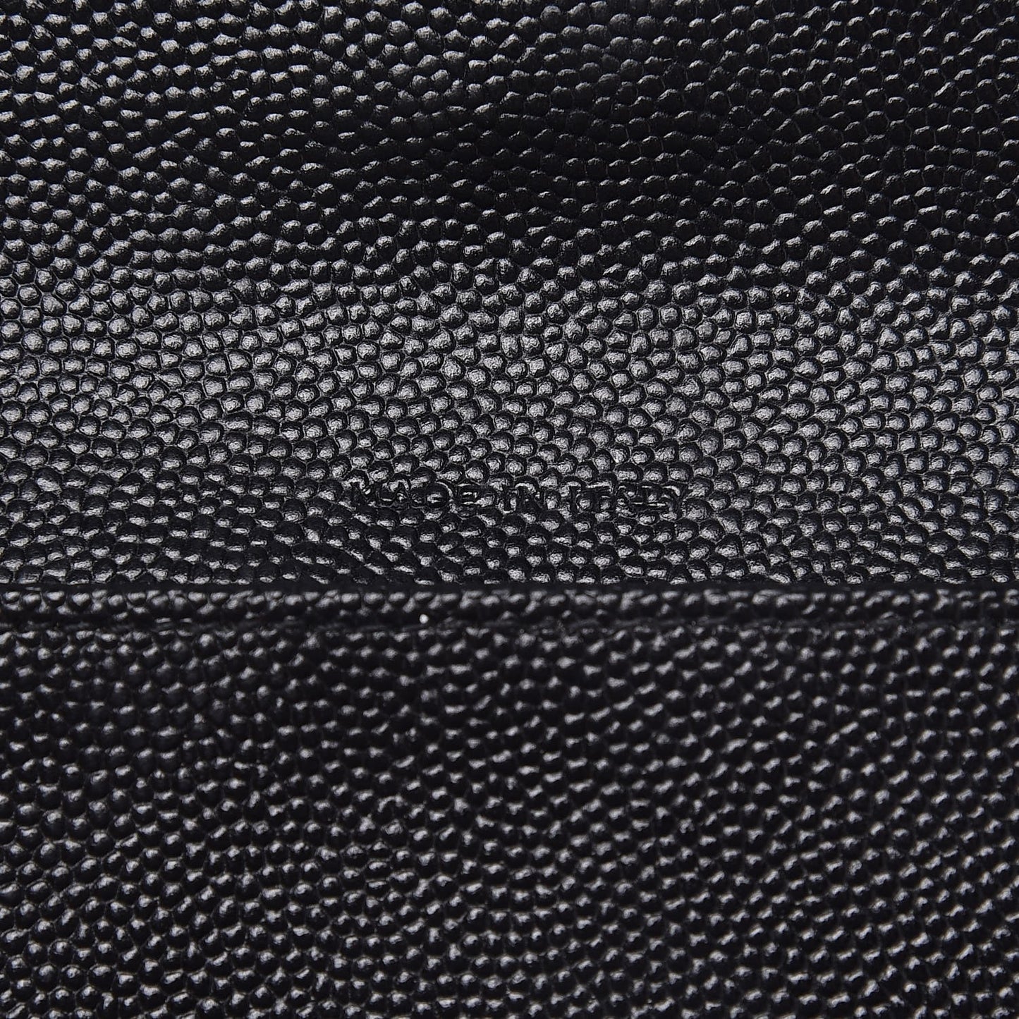 Grain De Poudre Matelasse Chevron Small Monogram Passport Case Black