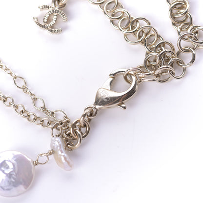 Chanel Pearl Crystal CC Long Necklace Gold 4 of 4