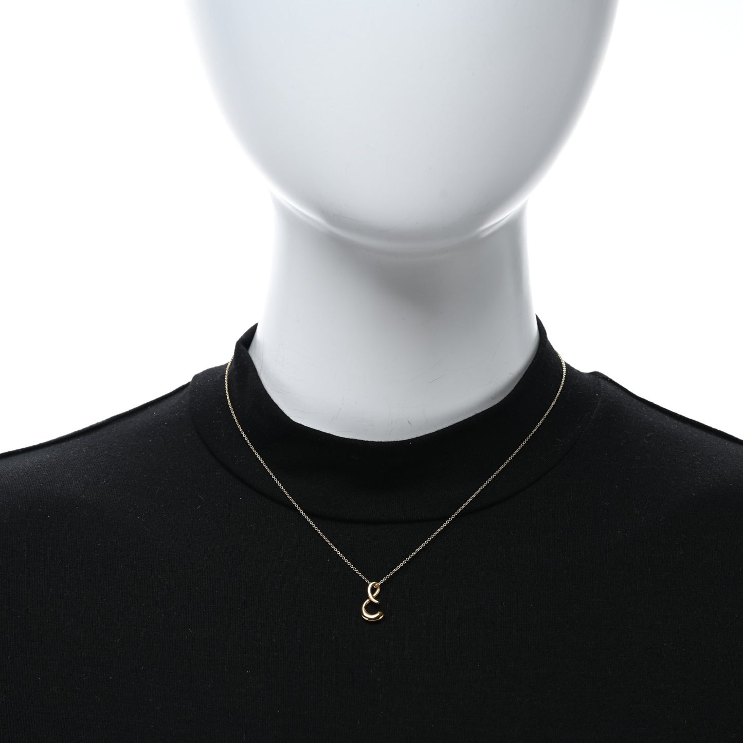 18K Yellow Gold Elsa Peretti Letter S Pendant Necklace