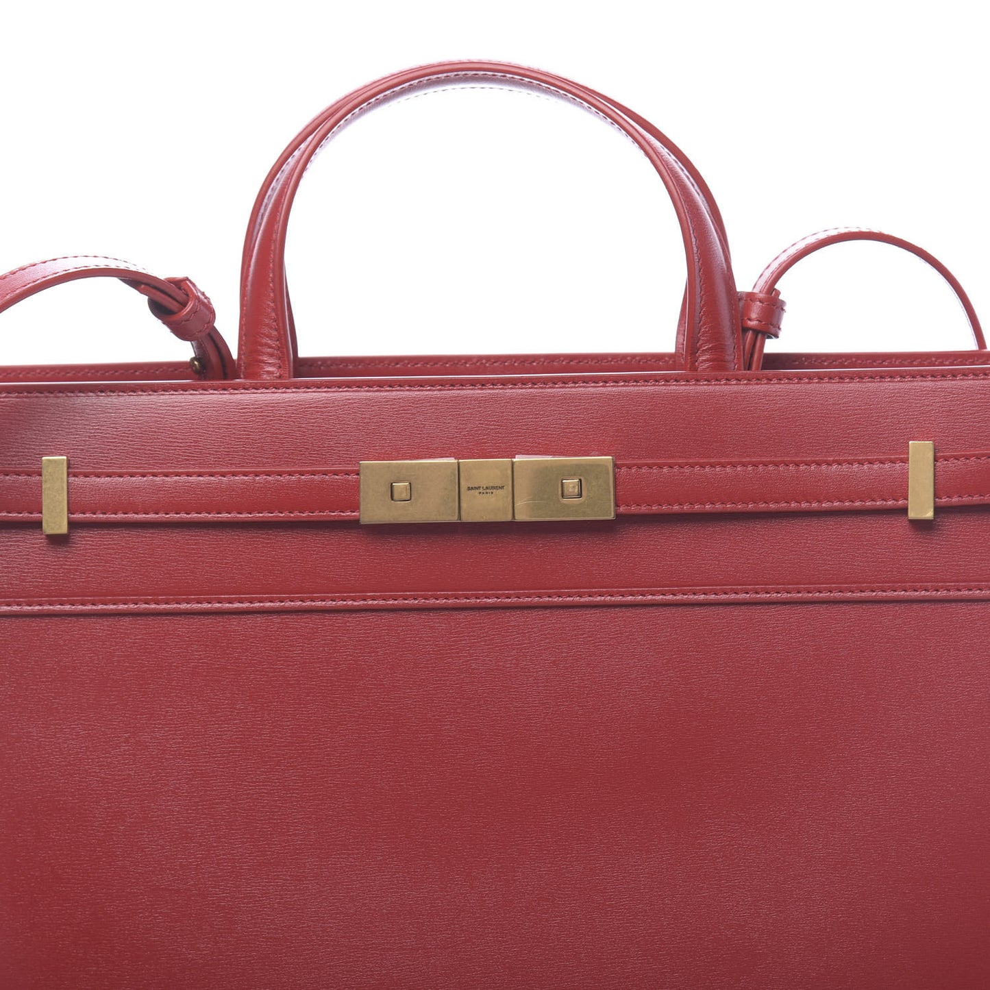 Calfskin Small Manhattan Shopper Tote Red