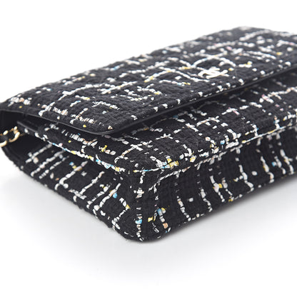Chanel Tweed Wallet On Chain WOC Black 9 of 12