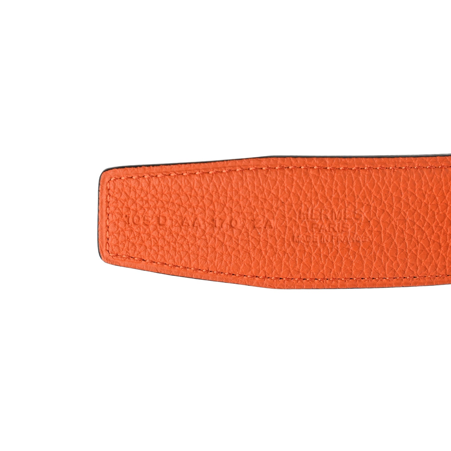 Hermes Swift Togo 32mm Quizz H Belt 105 Black Orange 5 of 6