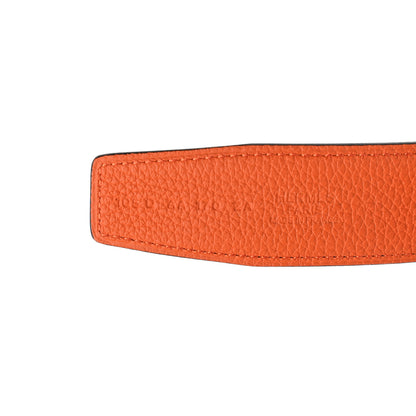 Hermes Swift Togo 32mm Quizz H Belt 105 Black Orange 5 of 6