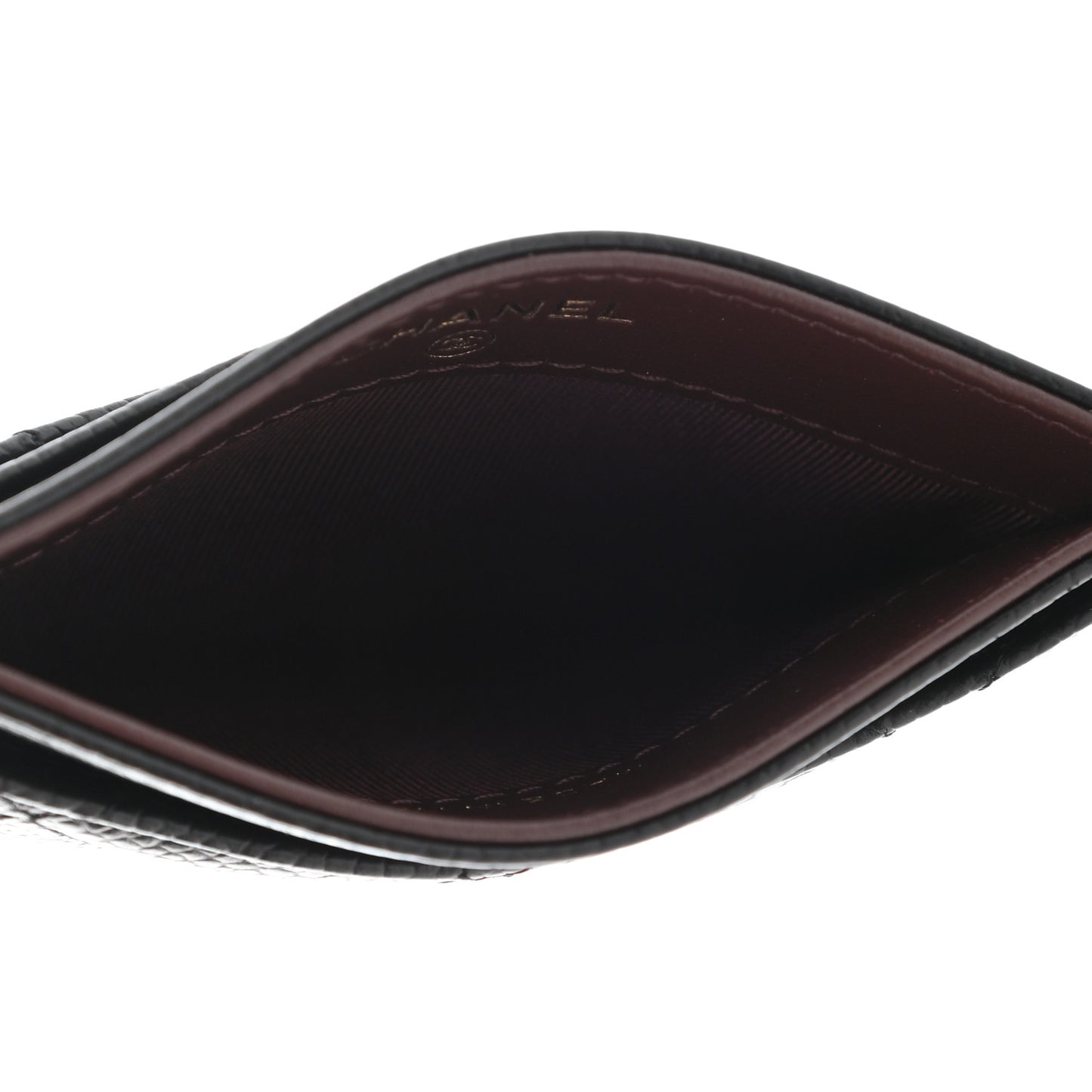 Caviar Quilted Card Holder Black