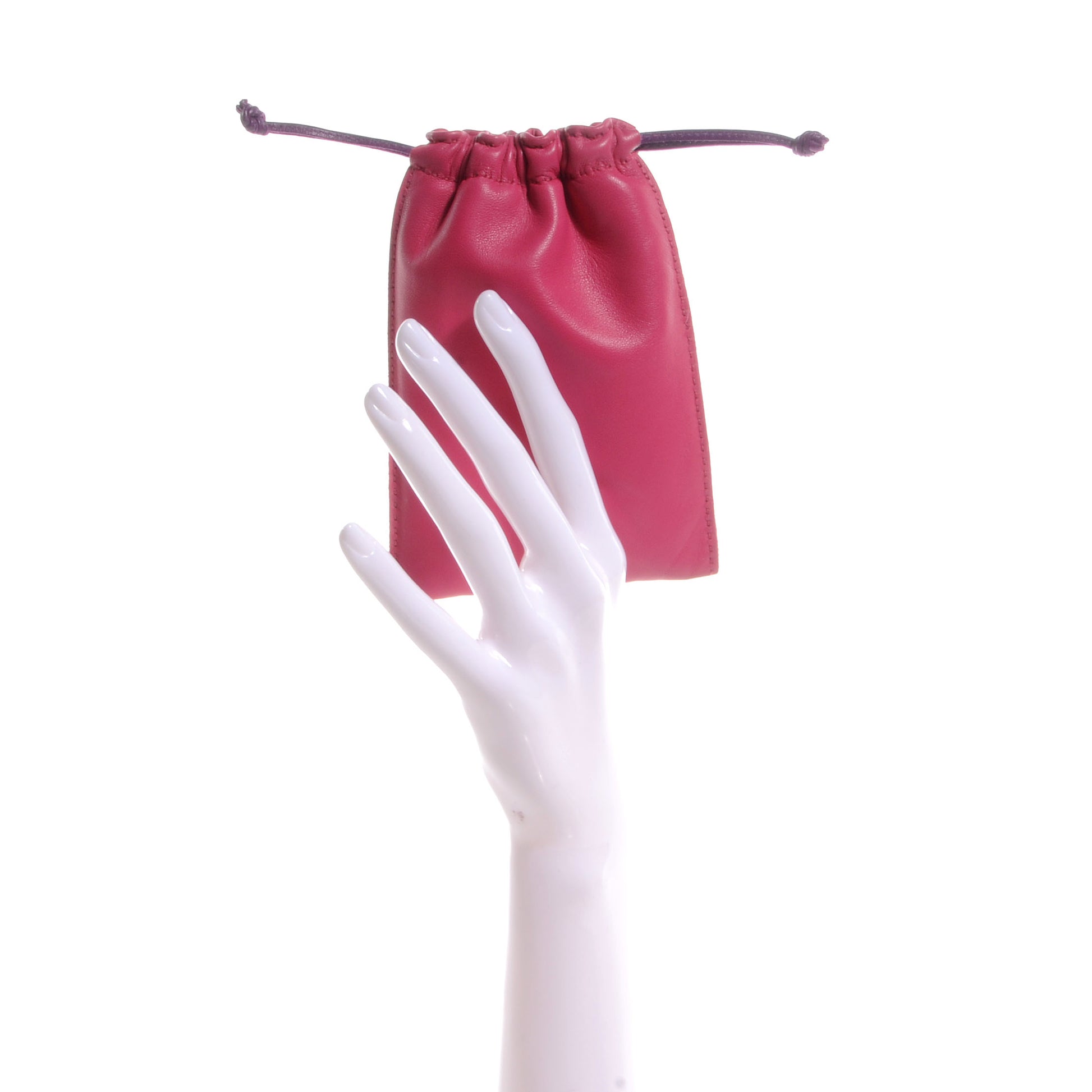 Hermes Lambskin Pilo Pouch PM Rose Shocking and Violet 2 of 7