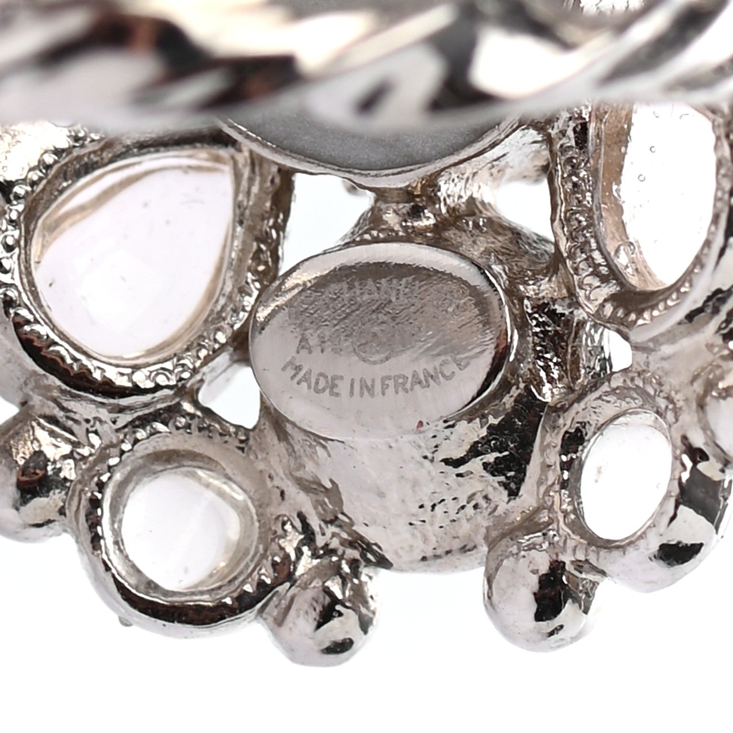 Chanel Crystal CC Ring 6 Silver 4 of 4