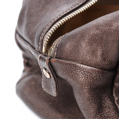 Chanel Goatskin Medium Luxe Ligne Bowler Brown 12 of 15