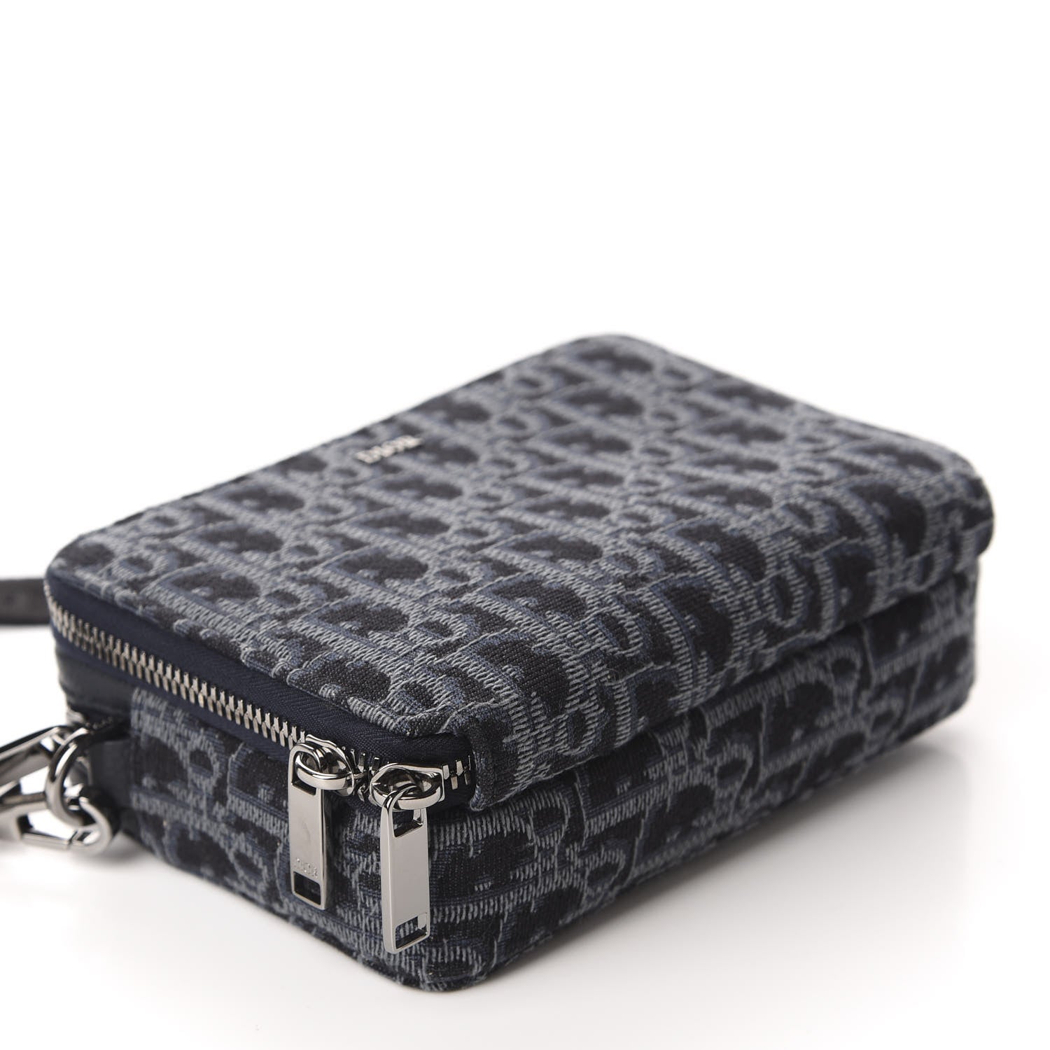 Christian Dior Oblique Pouch Navy Blue 4 of 10