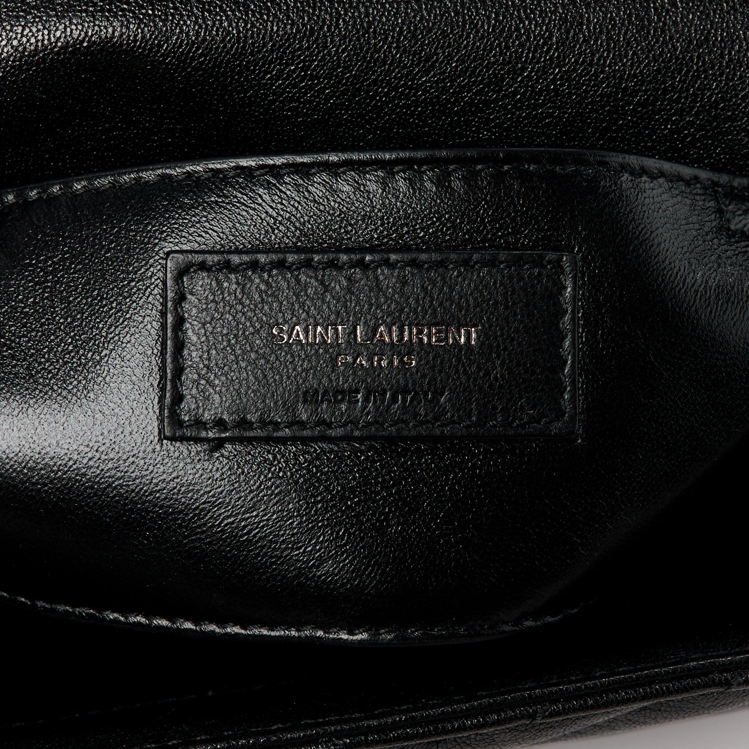 Saint Laurent Sheepskin Matelasse Chevron Monogram Monochrome Medium College Bag Black 7 of 11
