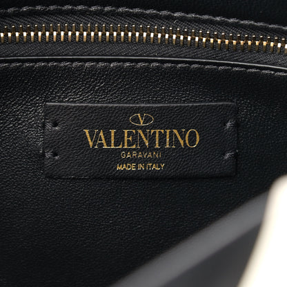 Valentino Garavani Nappa Large Roman Stud Shoulder Bag Black White 6 of 10